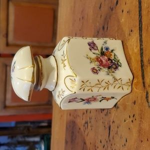 Handpainted French Perfume Bottle Dresser Jar